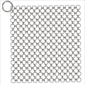 316 stainless steel chainmail scrubber stainless steel ring mesh